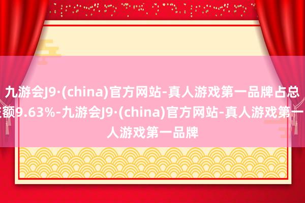 九游会J9·(china)官方网站-真人游戏第一品牌占总成交额9.63%-九游会J9·(china)官方网站-真人游戏第一品牌